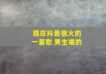 现在抖音很火的一首歌 男生唱的